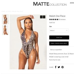 Matte Collection Maloh swim suit